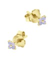 Little Four Petal Flower Silver Stud Earring STS-6157
